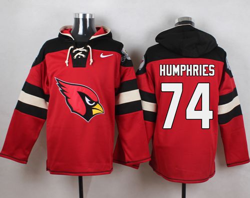 Nike Cardinals #74 D.J. Humphries Red Player Pullover NFL Hoodie - Click Image to Close